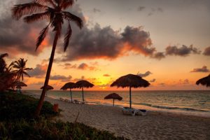 Pôr-do-sol em Punta Cana.